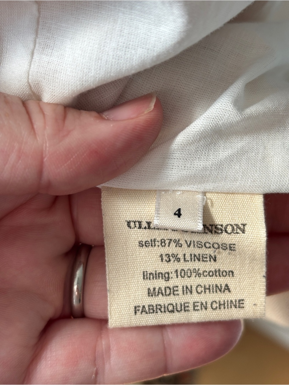Ulla Johnson Women's Lined Linen Blend Blazer - Deep Cream in Size 4 - Picture 15 of 16